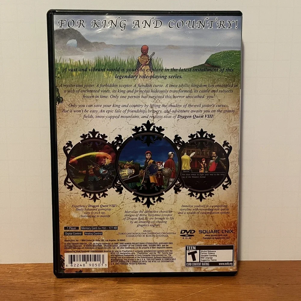 Dragon Quest 8 VIII: Journey of the Cursed King (PS2) Both Discs, Case w/ Demo!!